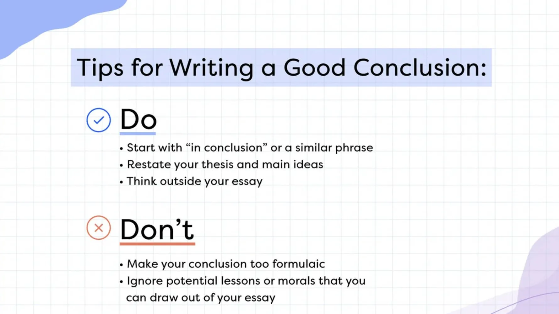 tips for writing a conclusion of a research paper