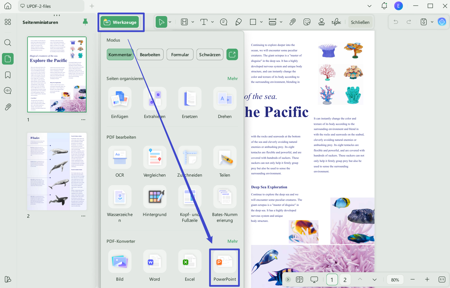 Konvertieren Sie PDF in PPT UPDF Windows