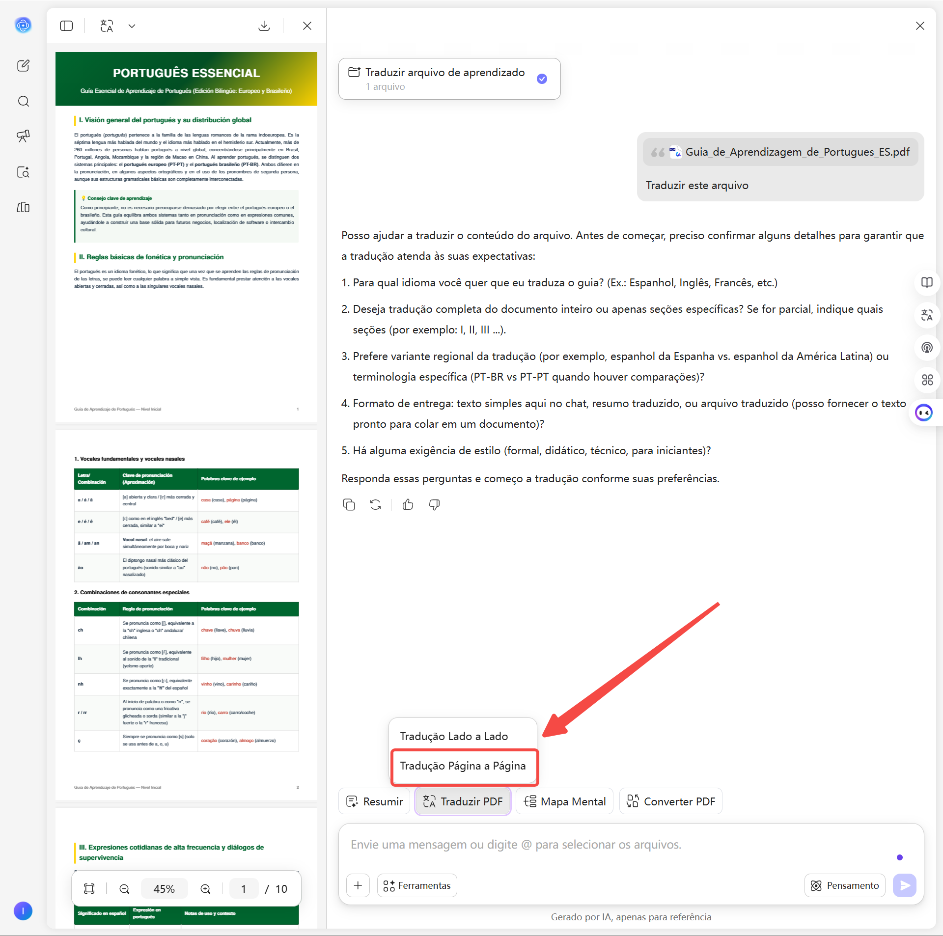 Tradução Página a Página