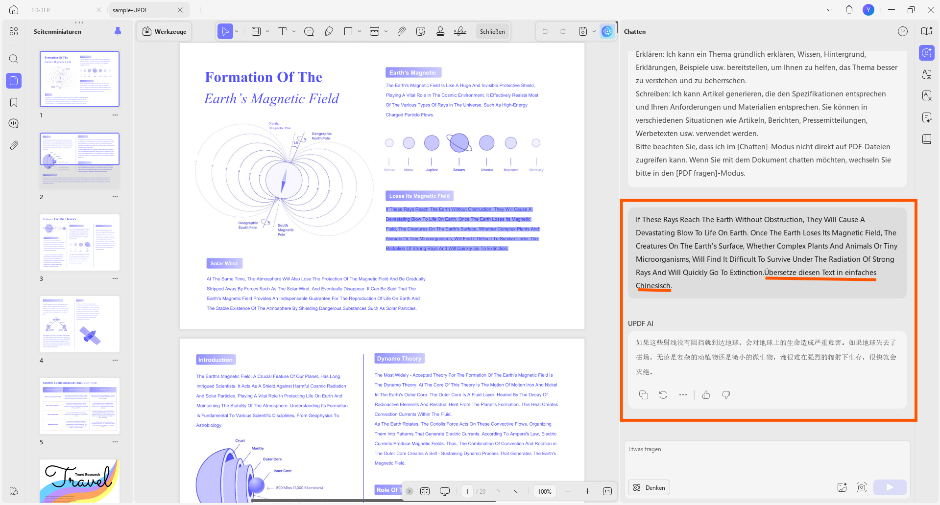 Ausgewählten Inhalt aus dem PDF übersetzen