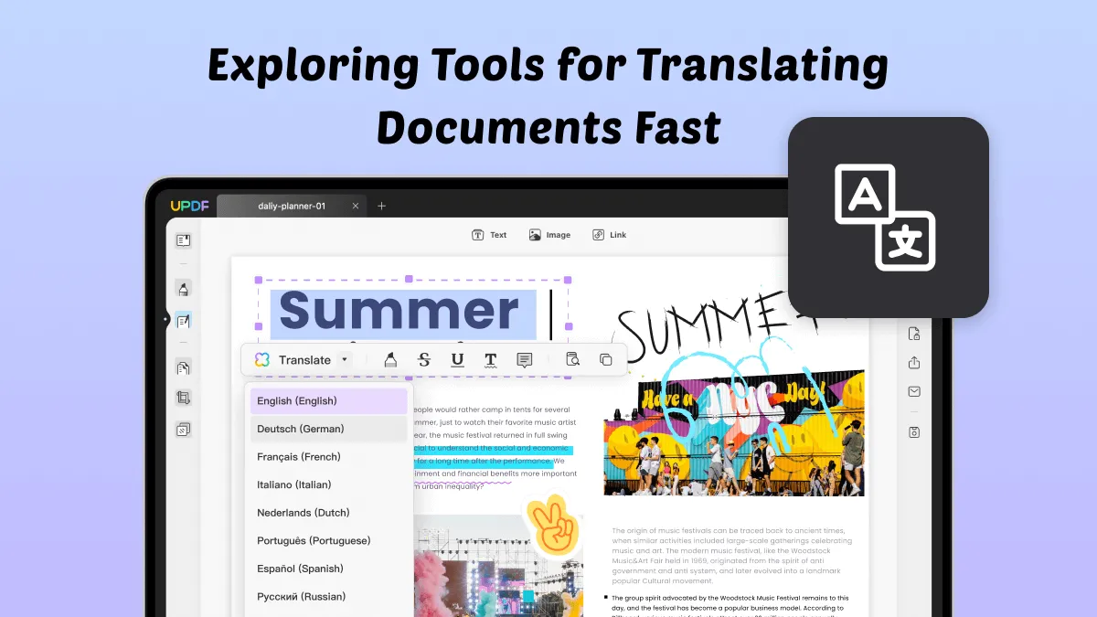 Exploring Tools for Translating Documents Fast with the Highest Accuarcy
