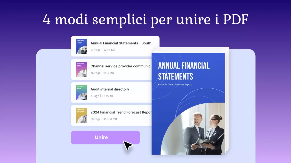 Il modo più semplice per unire i PDF nel 2024