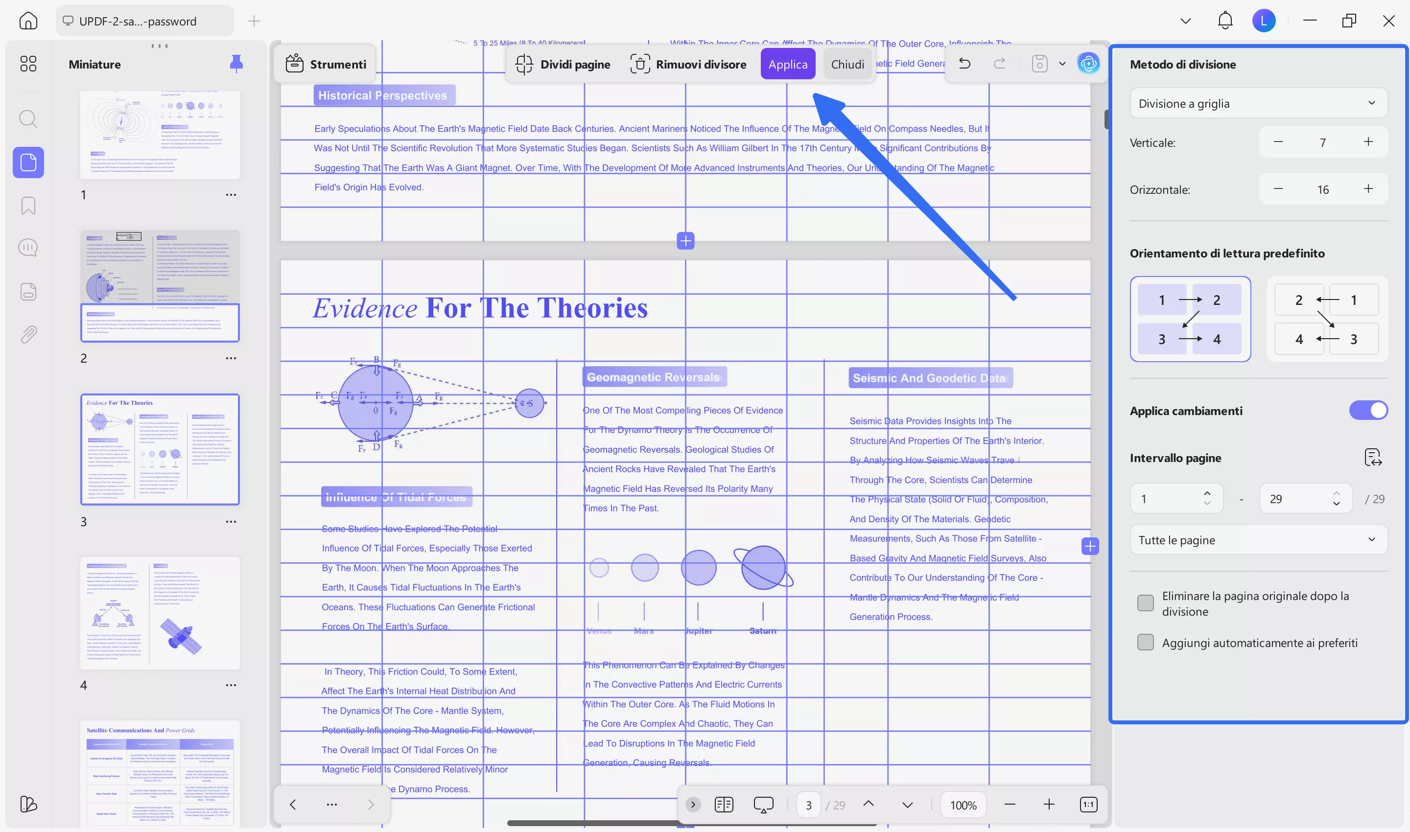 split by cropping updf