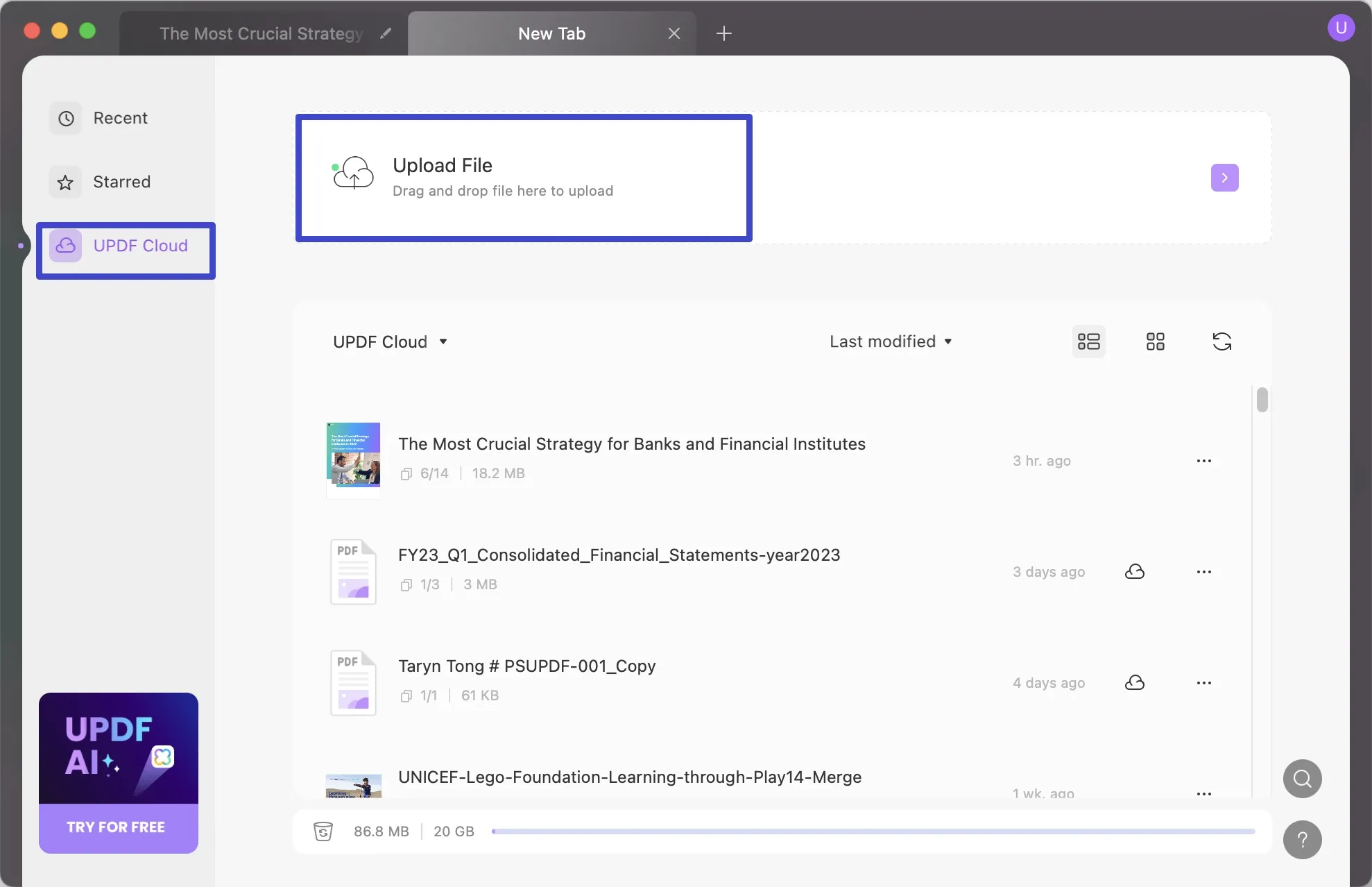 sync files on mac updf cloud