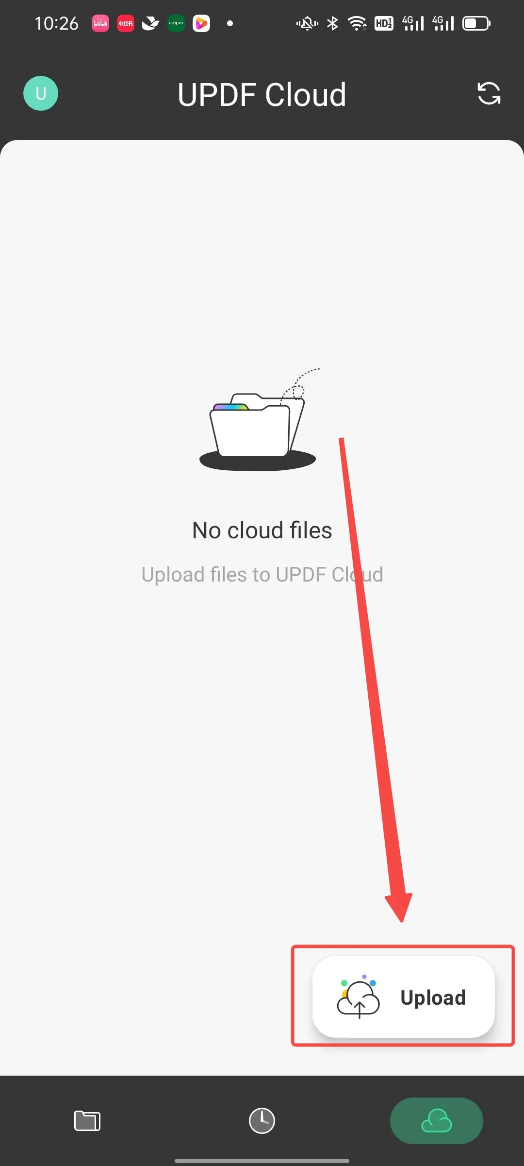 sync files android upload 