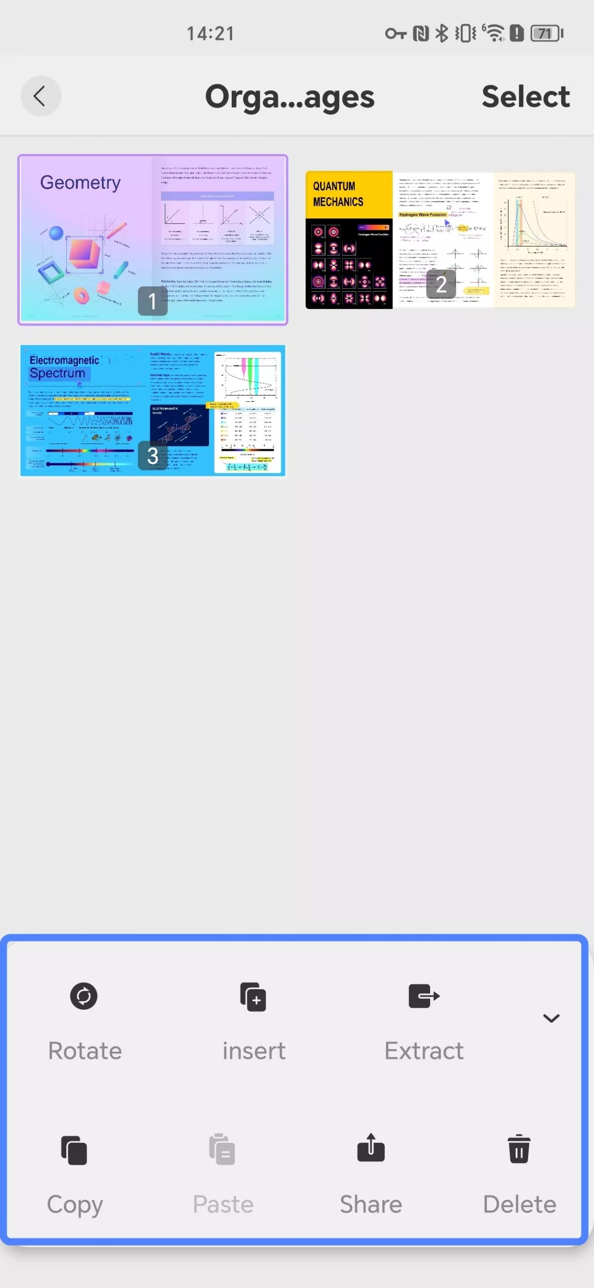 updf organize pages tools