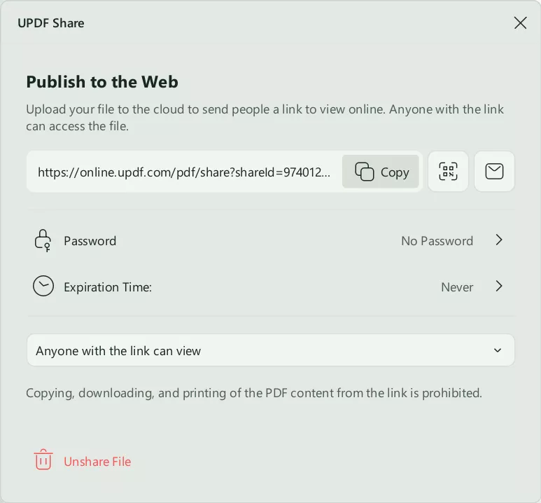 share pdf via link