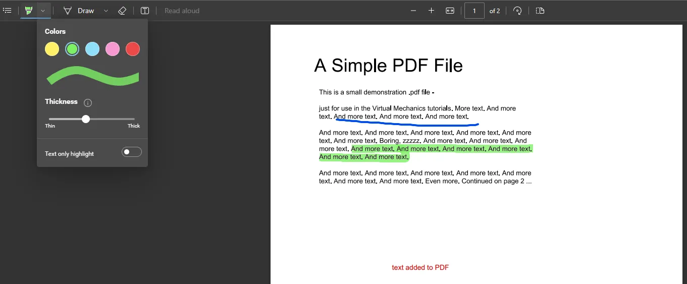 editar pdf microsoft edge dibujar y resaltar