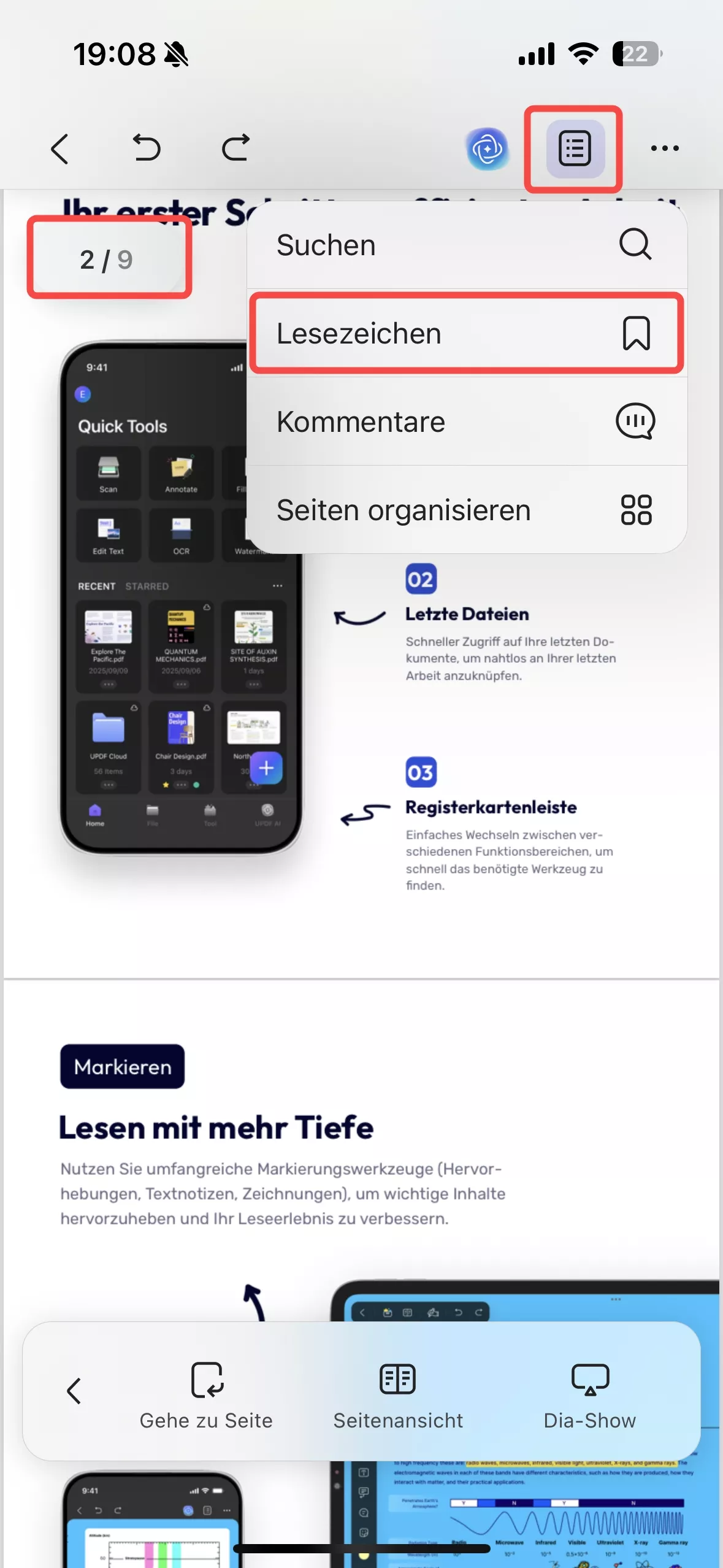 Lesezeichen hinzufügen