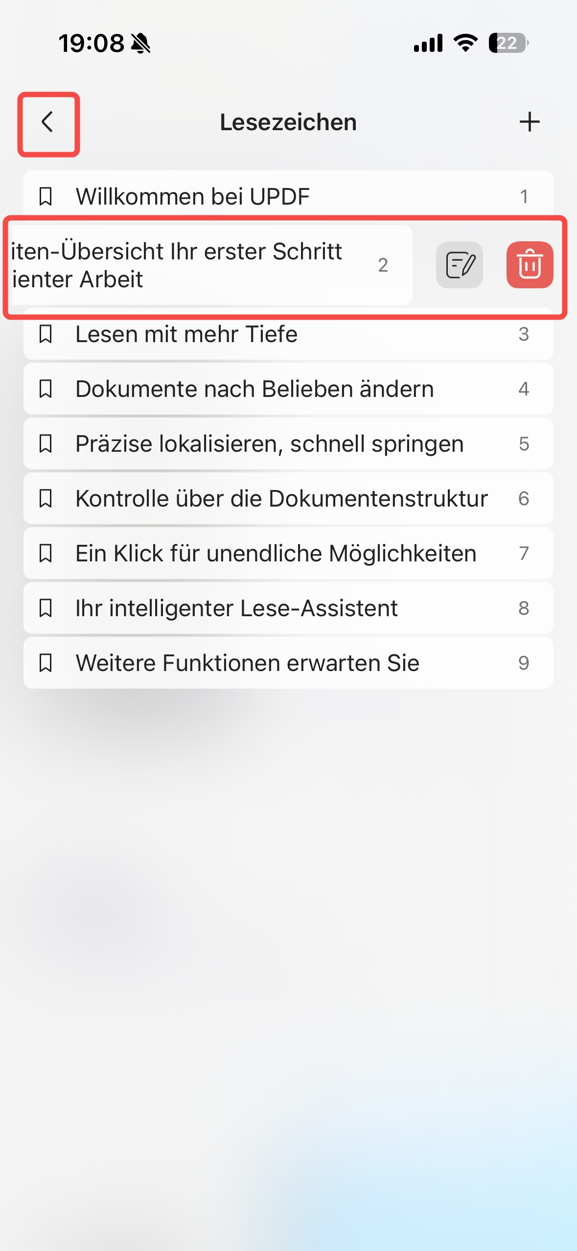 Lesezeichen umbenennen