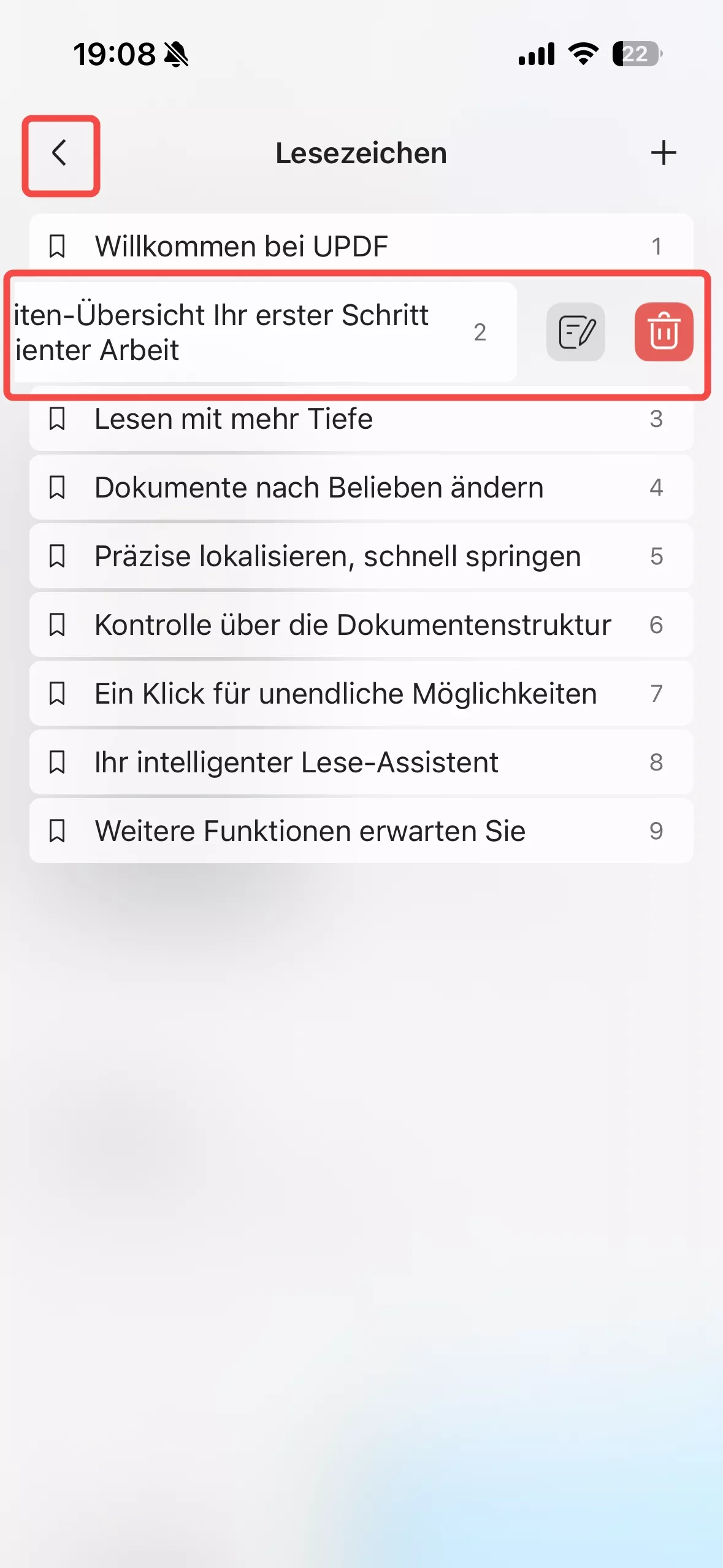 Lesezeichen umbenennen