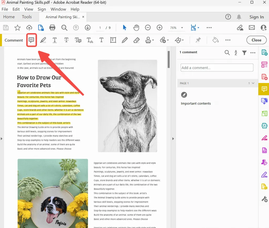 add notes to pdf via adobe reader