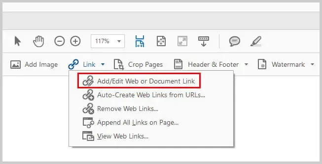 Acrobat PDF 連結編輯器