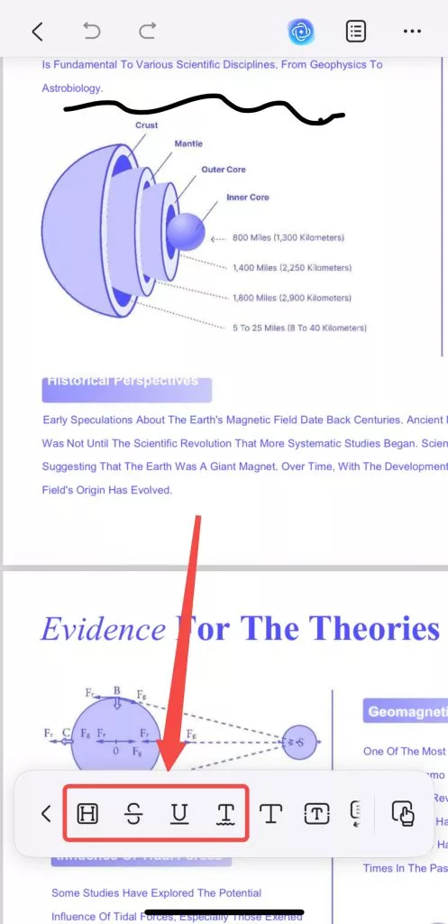 マークアップツールを選択