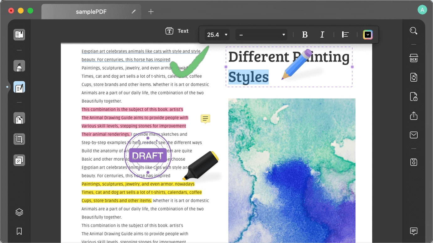 add stamp to pdf mac annotate updf