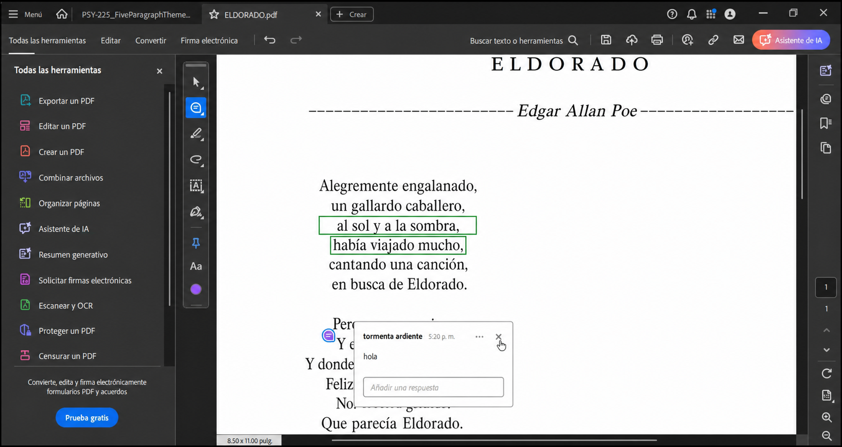 anotar pdf interfaz de adobe
