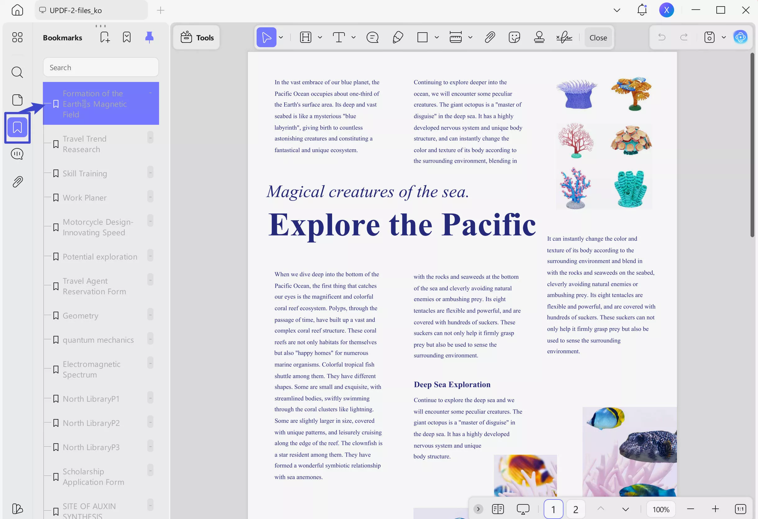 Remove bookmarks from PDF with UPDF