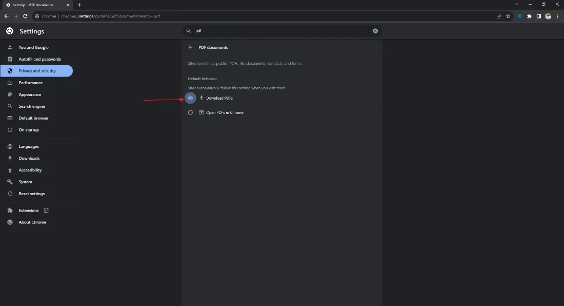 why are my pdfs opening in chrome choose download pdfs in chrome settings
