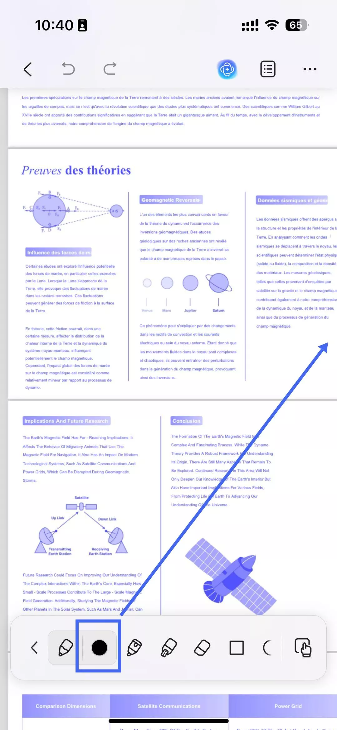options d'édition dans updf