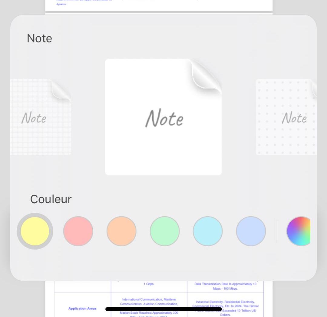 cliquez sur les notes