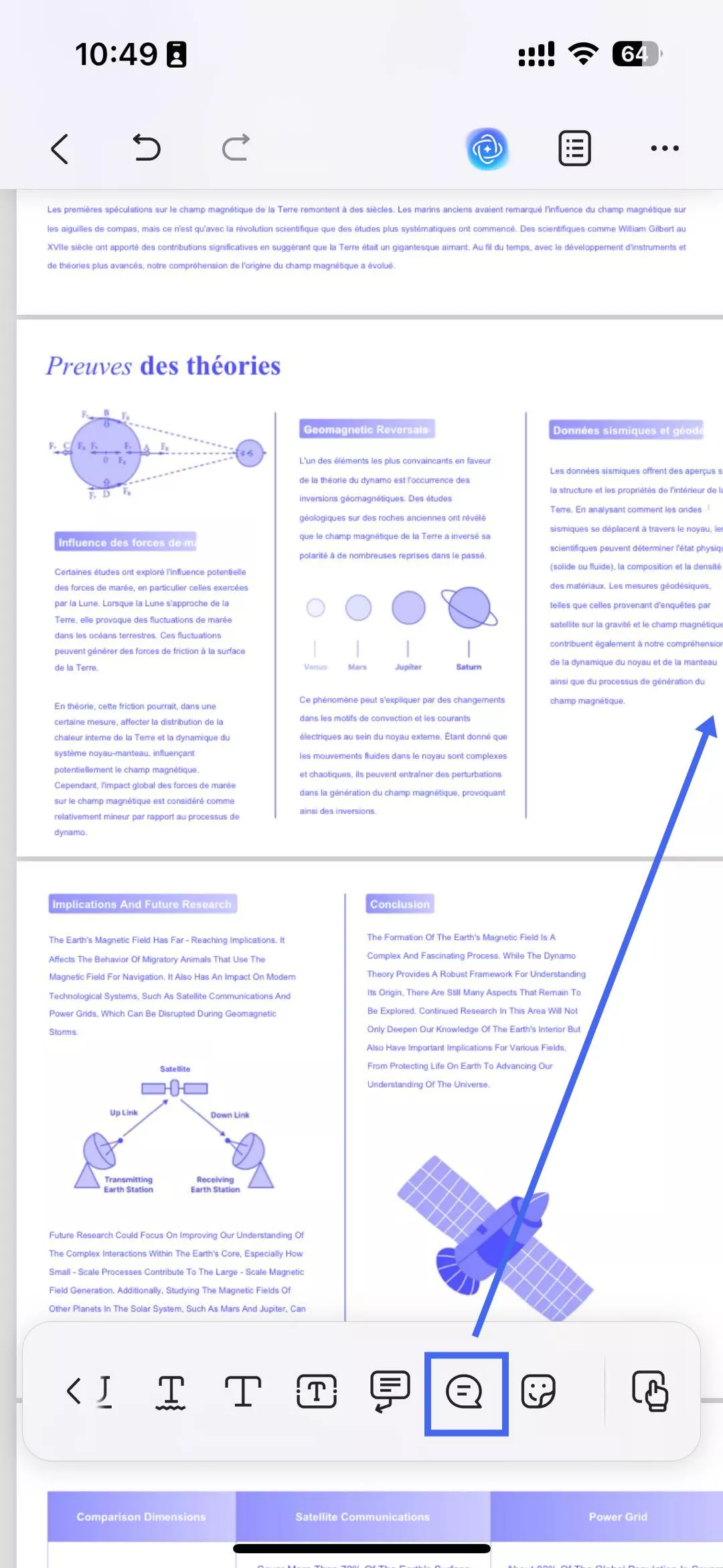 cliquez sur les notes