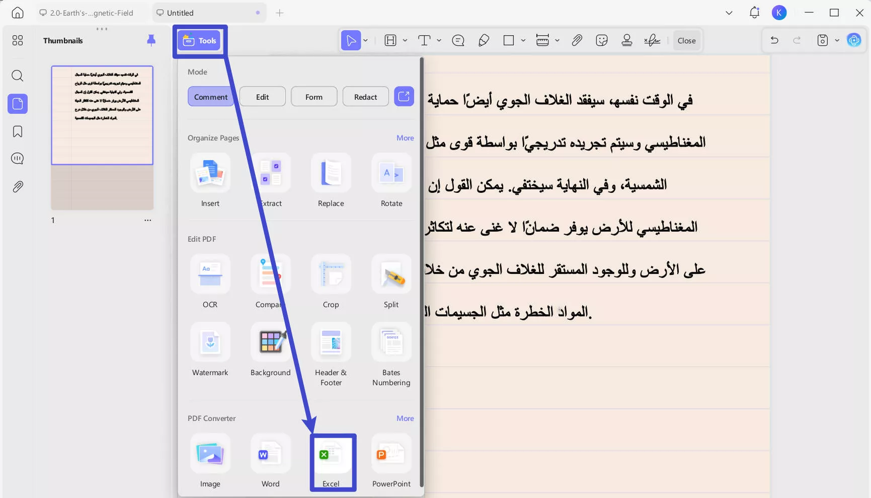 convert pdf to excel