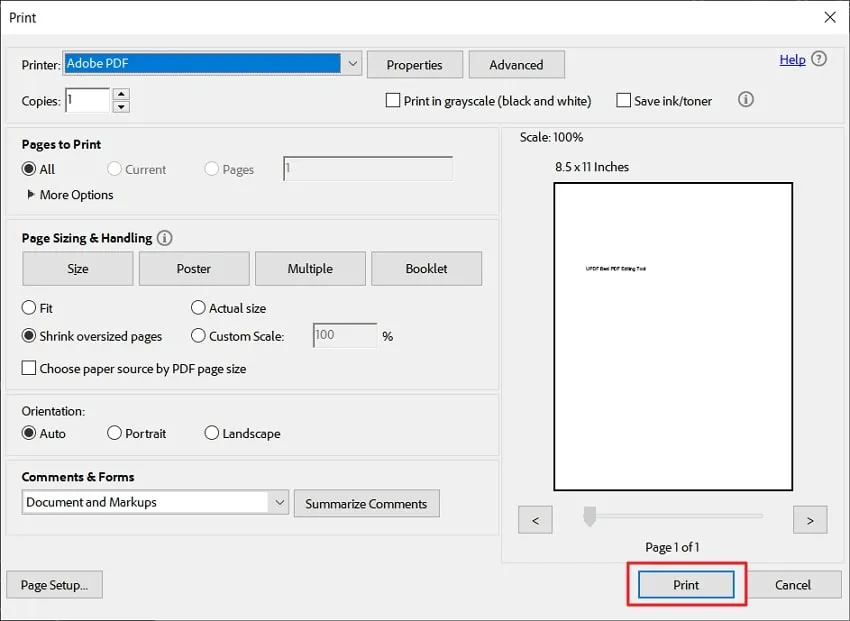 passer un pdf en noir et blanc