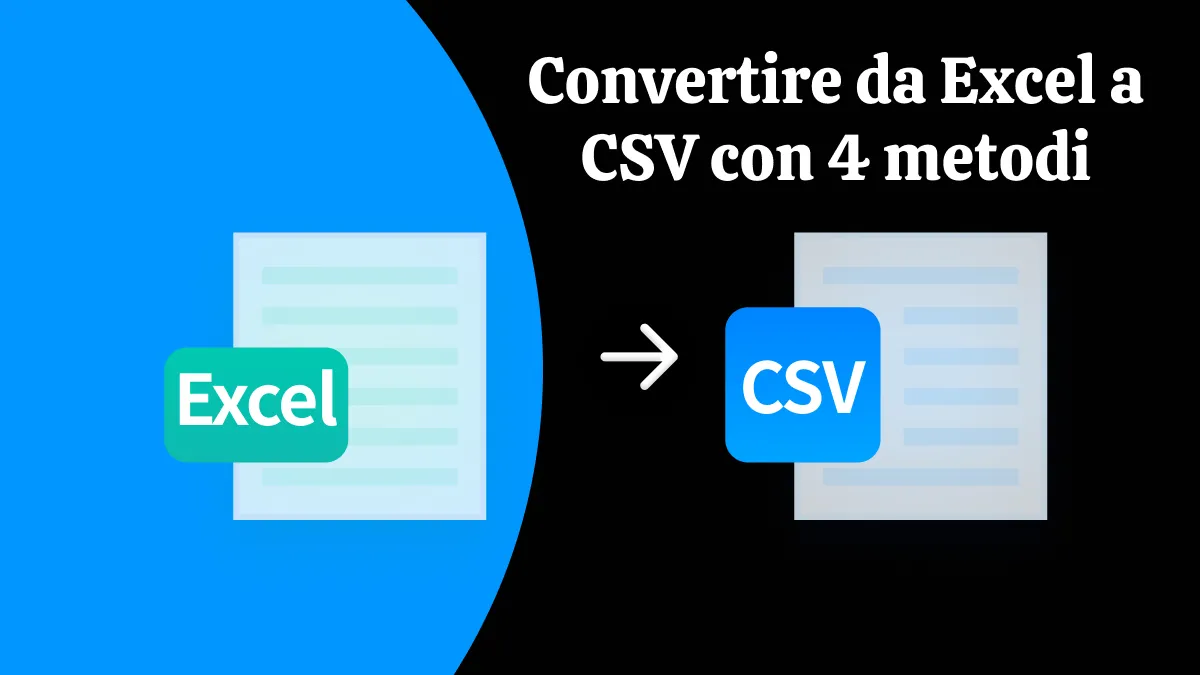 Convertire da Excel a CSV online e offline