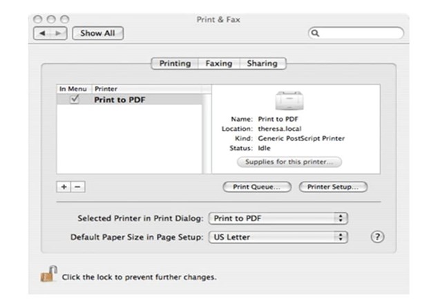 stampante pdf cups-pdf per mac