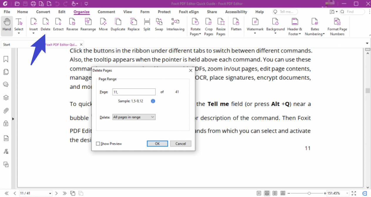 Eliminare una pagina dal PDF con Foxit PDF Editor