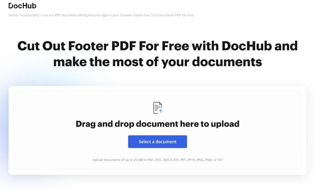 How to Remove Header and Footer in PDF Online with dochub