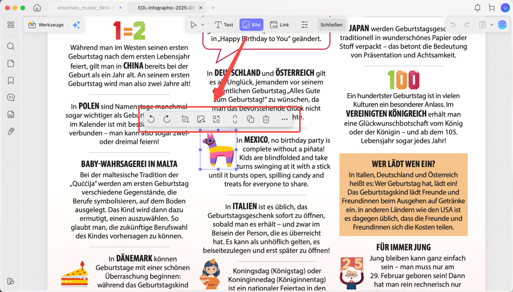 Bilder in PDF auf Mac bearbeiten
