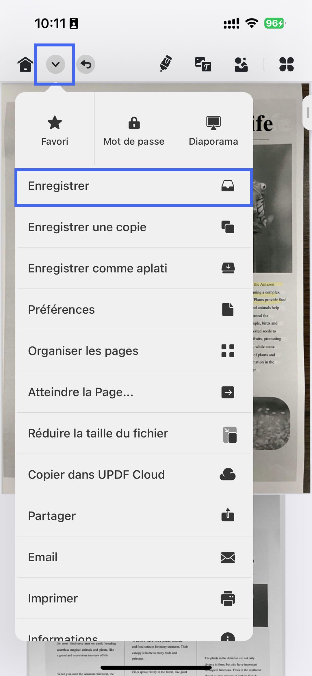 enregistrer fichiers