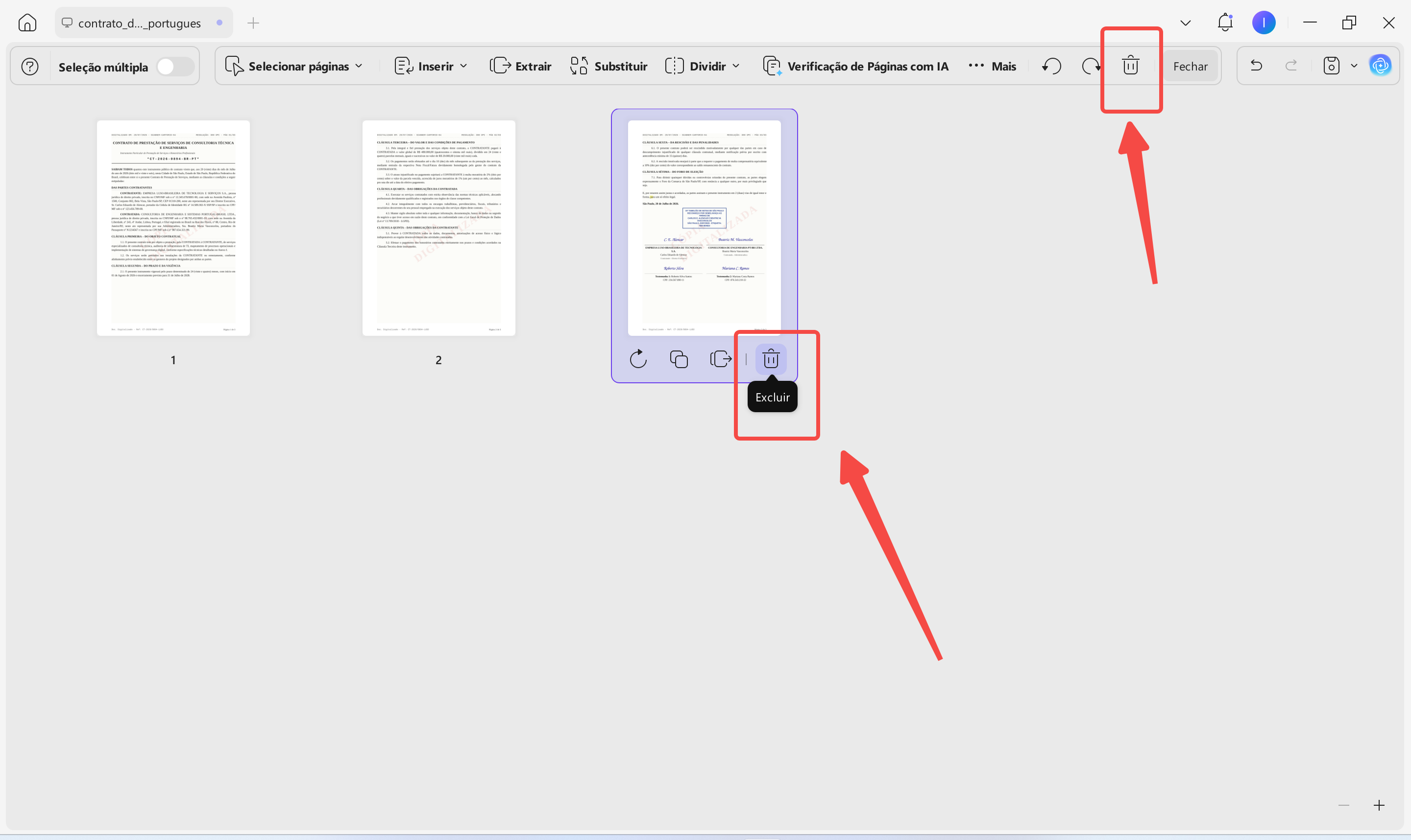 Excluir Páginas de PDF com UPDF IA
