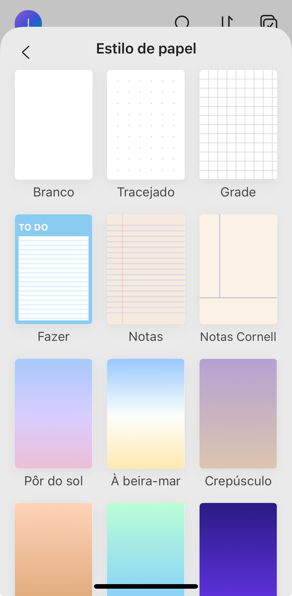 estilo de papel