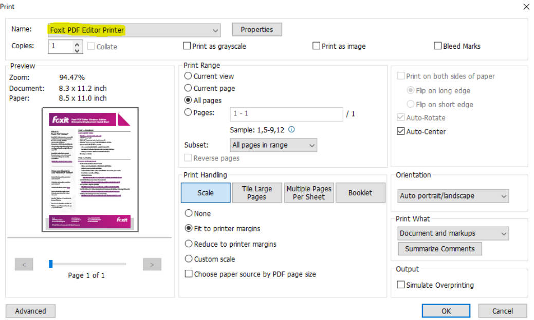 stampante pdf foxit per macbook