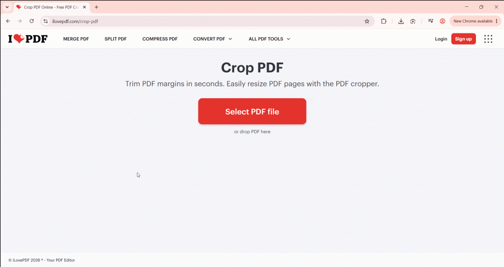 iLovePDF cropper
