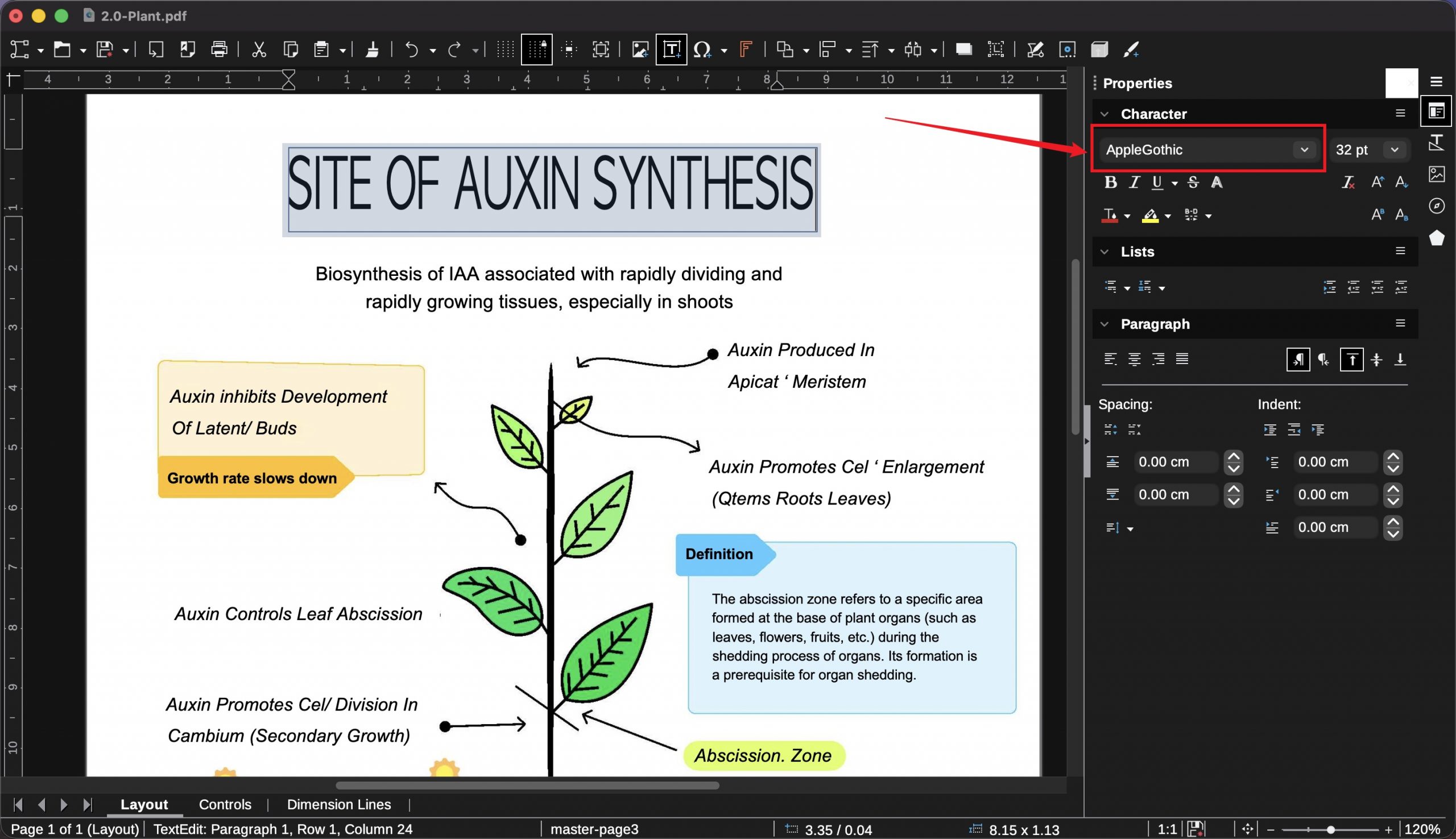 libreoffice change font