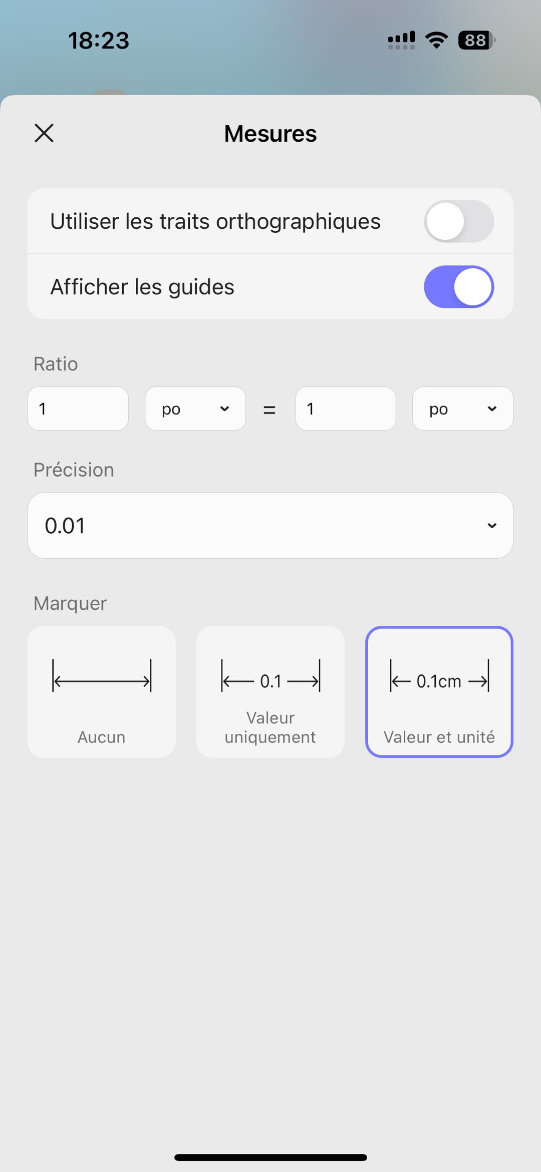 cliquez sur l'icône d'engrenage sur updf ios