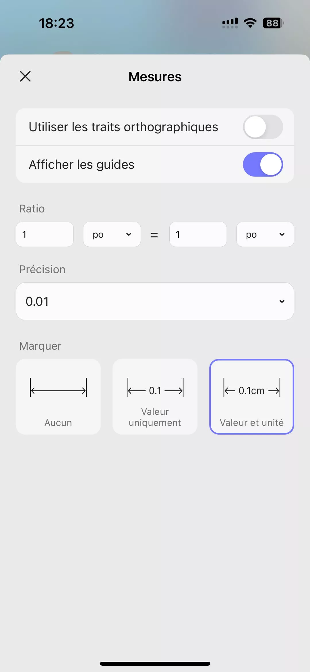 cliquez sur l'icône d'engrenage sur updf ios