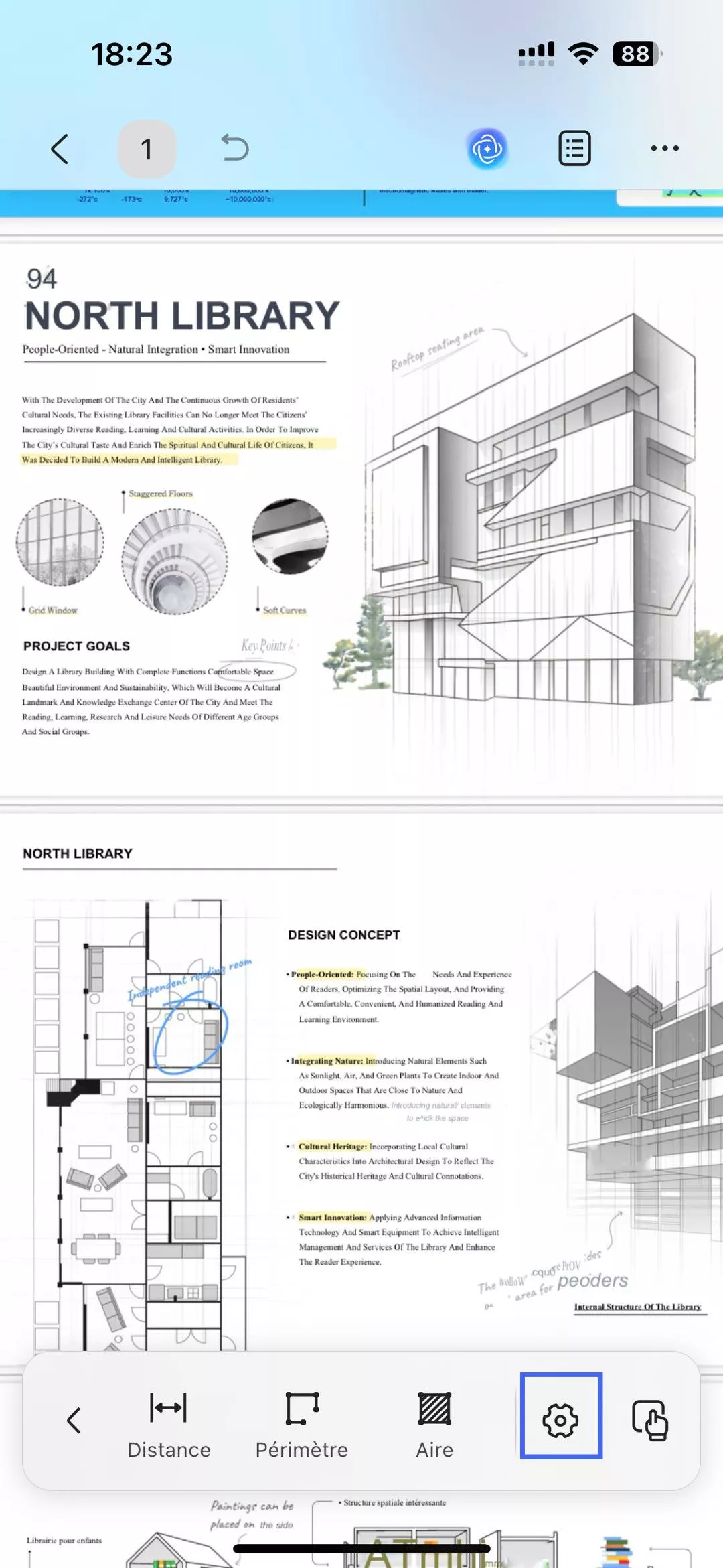 cliquez sur l'icône d'engrenage sur updf ios
