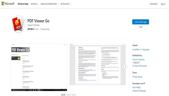 Microsoft PDF Viewer