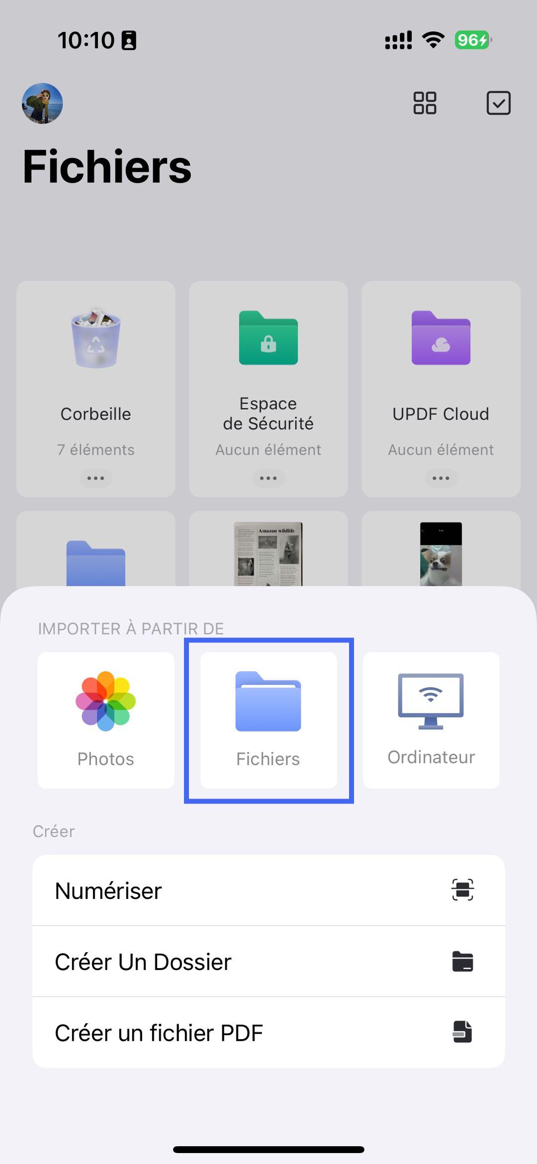 Ouvrir un PDF avec UPDF pour iOS