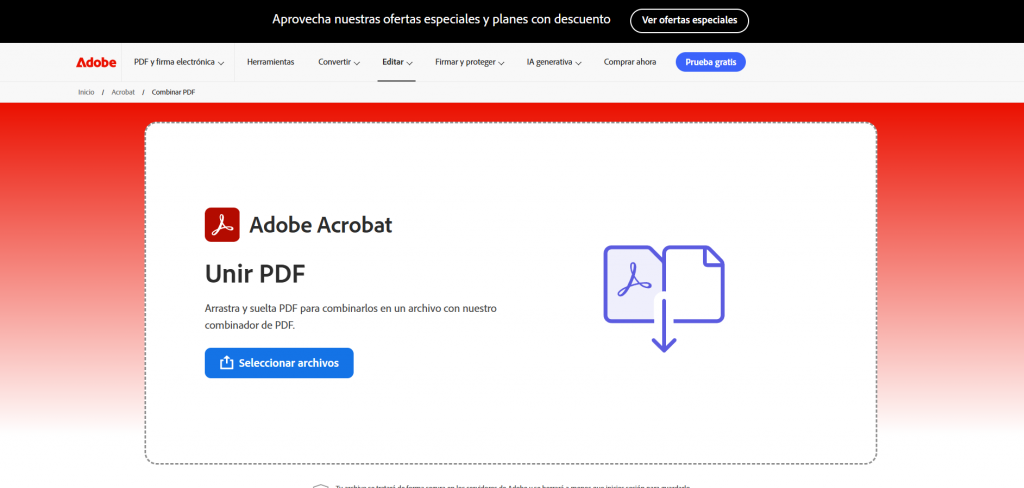 programas para unir pdf adobe acrobat online