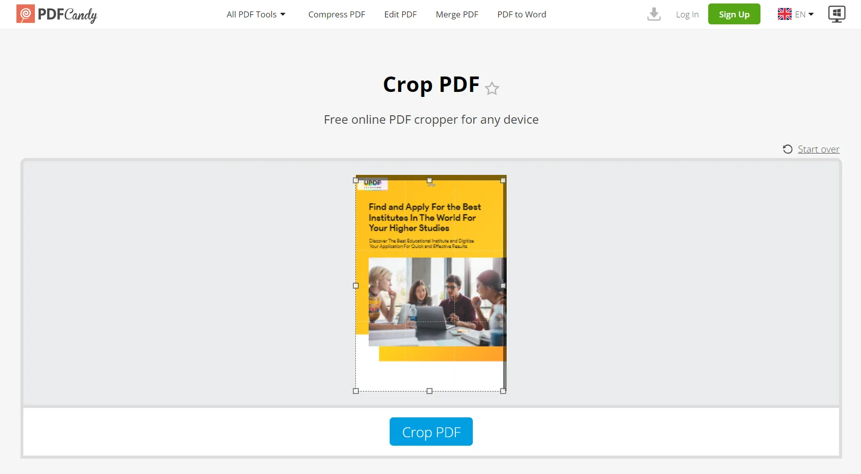 pdf cropper free online pdf candy