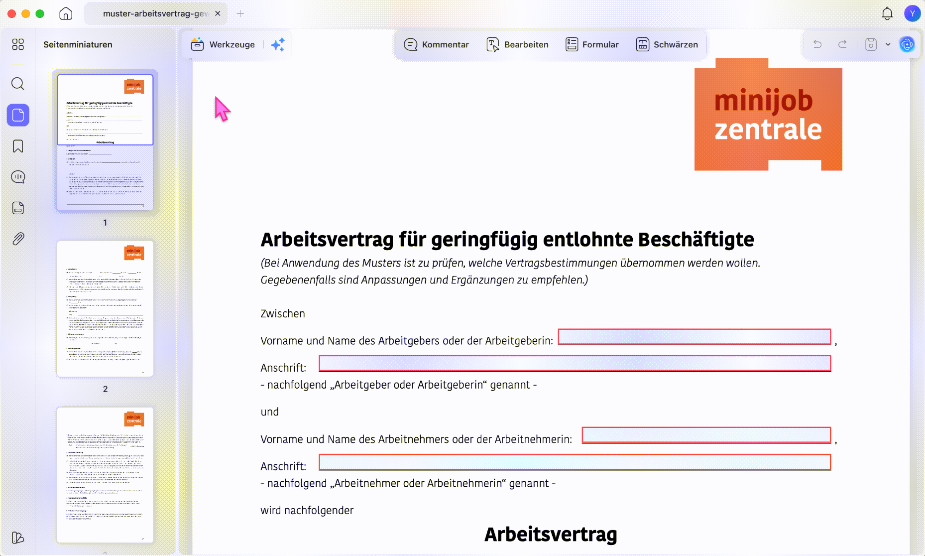 PDF-Seiten mit UPDF extrahieren