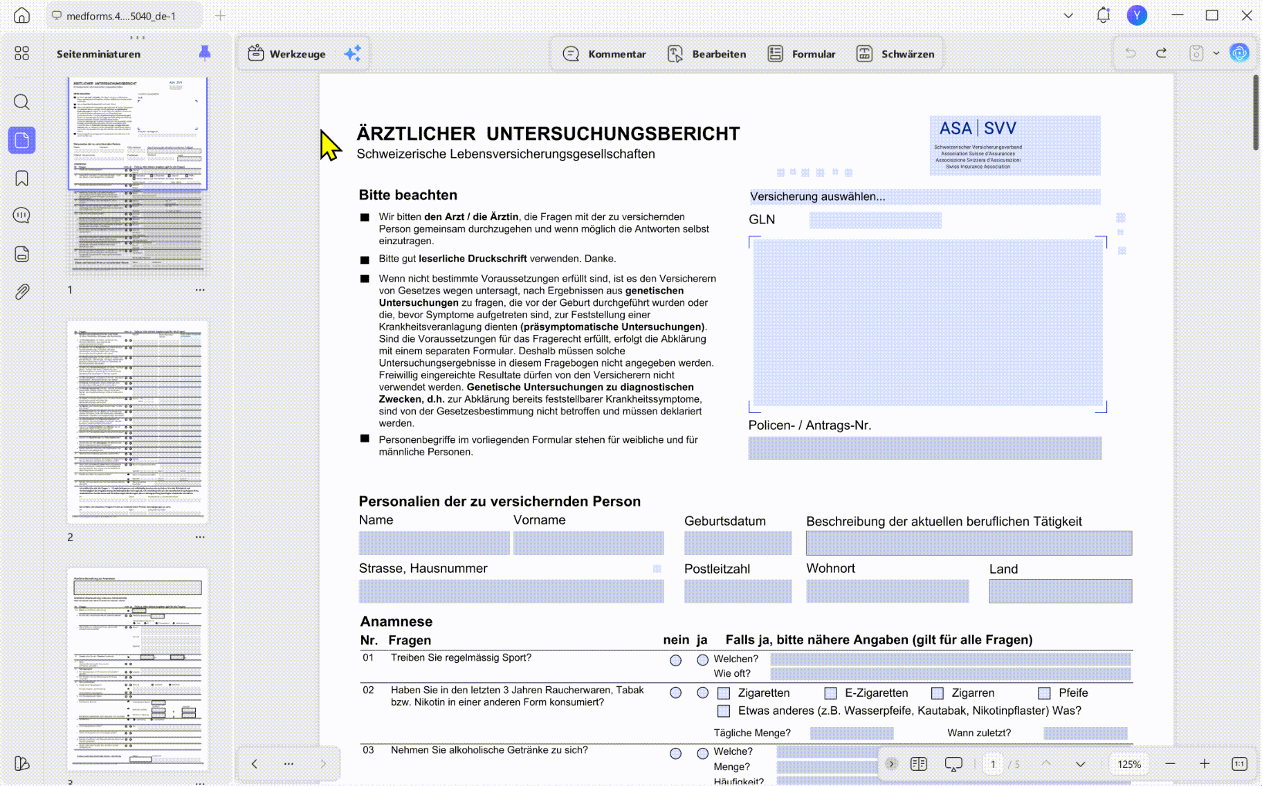 PDF über „Unterschrift erstellen“ unterschreiben