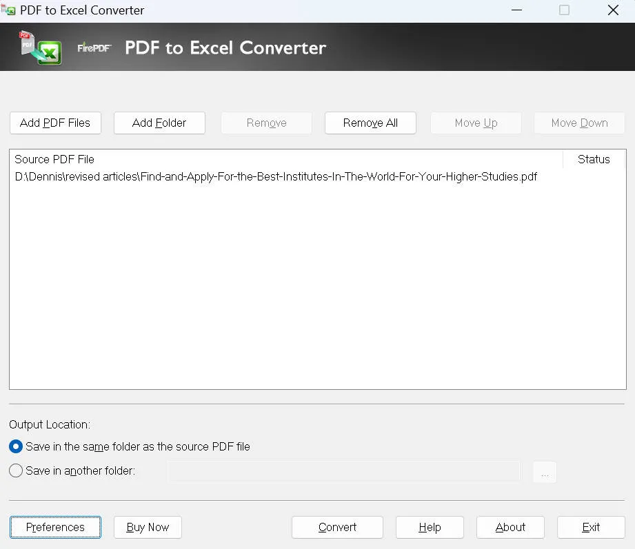 pdf to excel converter for pc firepdf