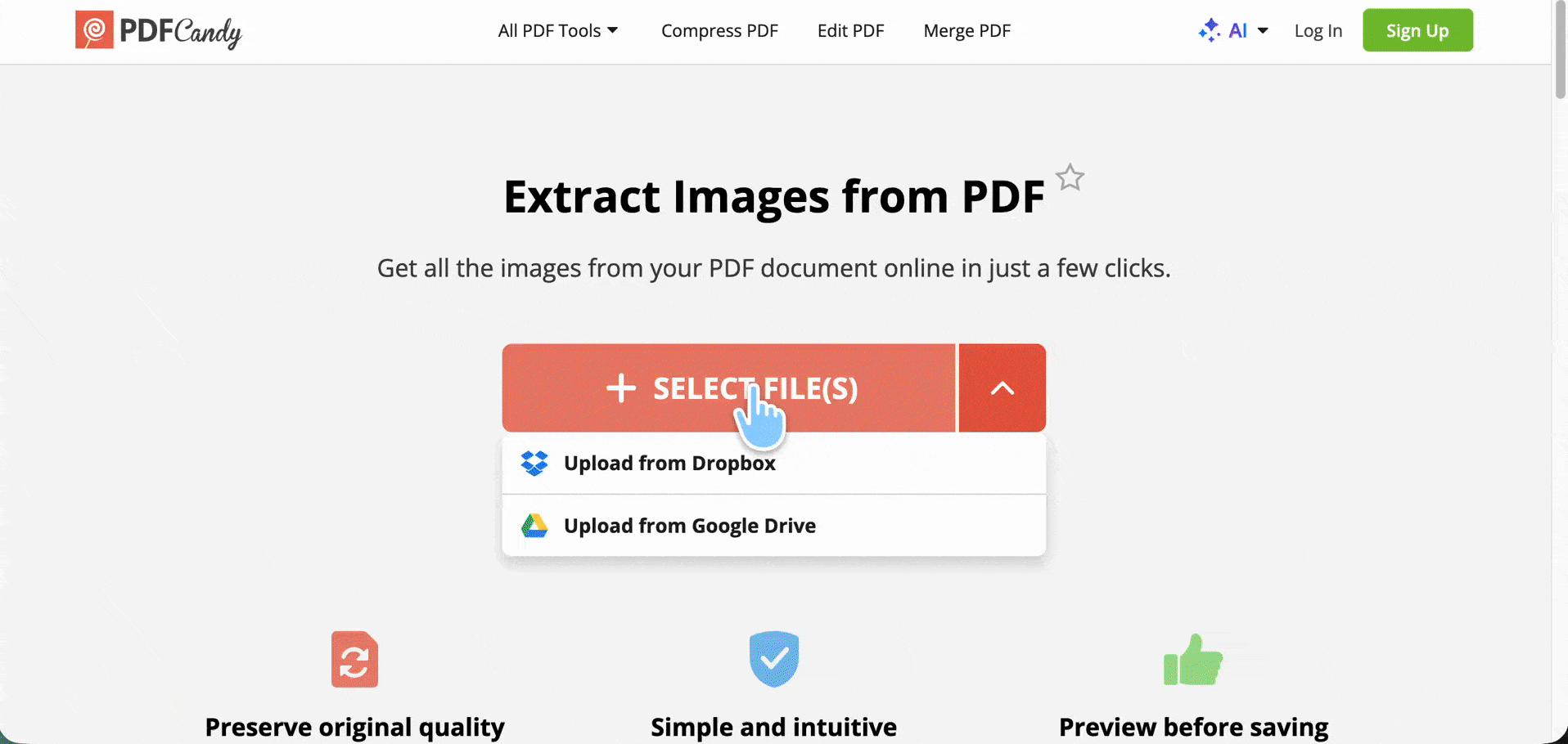 pdfcandy extract pdf images result