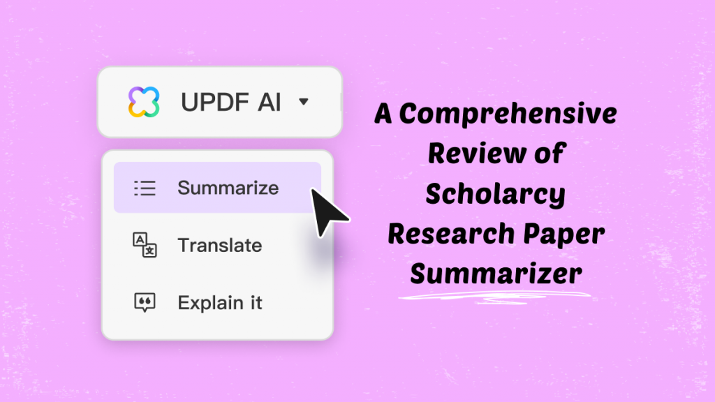 scholarcy research paper summarizer